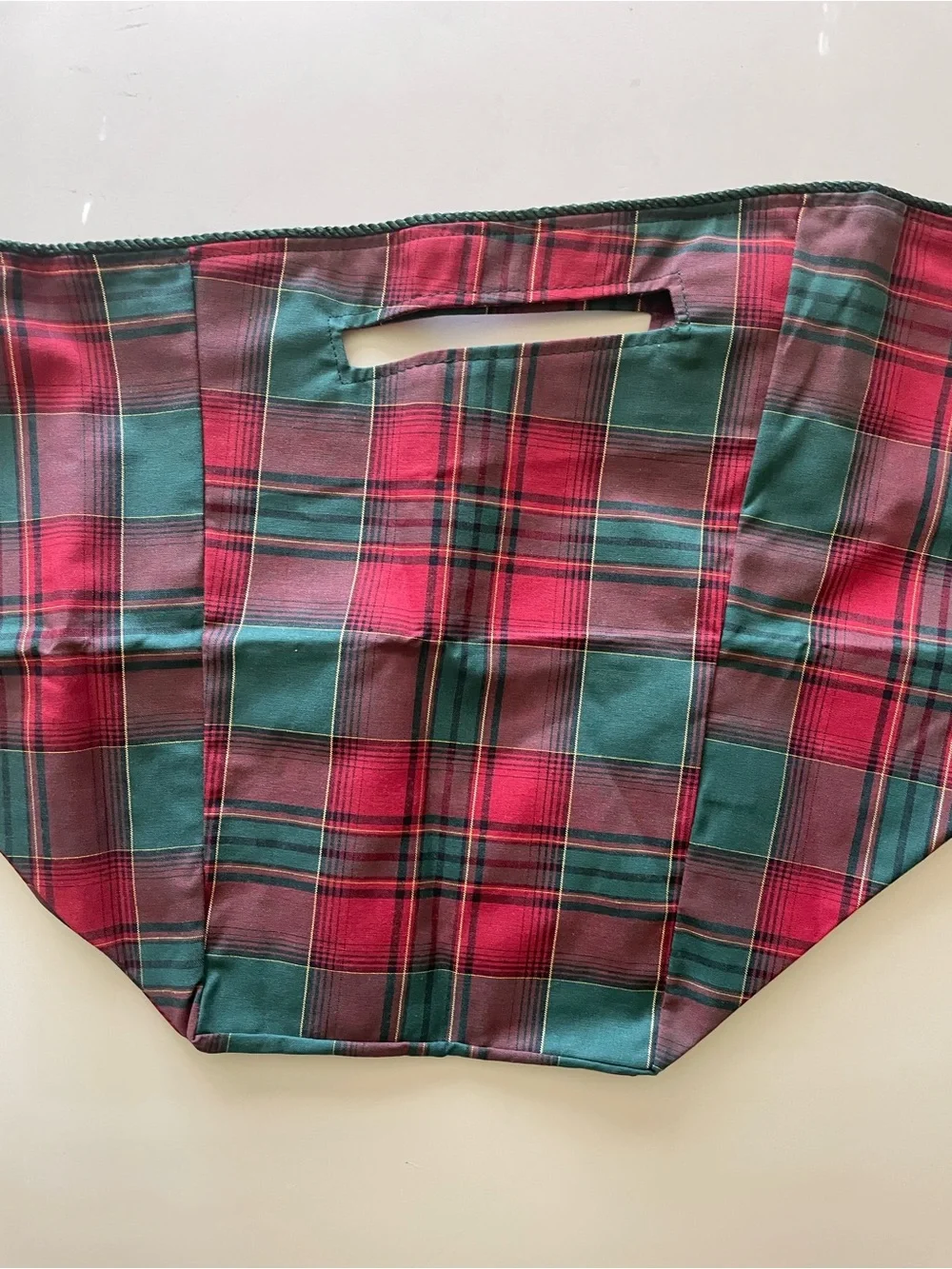 Longaberger Basket Liner Newspaper Plaid W15 1/8” x H14 1/4”